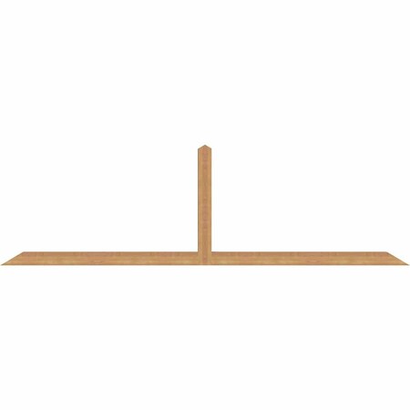 Ekena Millwork Portland Timber Gable Bracket, Western Red Cedar, 108"W x 31 1/2"H x 3 1/2"D x 3 1/2"F, 7/12 Pitch GBW108X31X0404POR00SWR